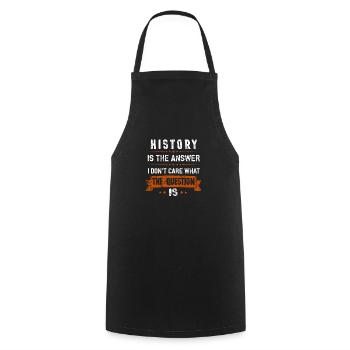 historien - Tablier de cuisine - noir - Devant - AI Model Male 185 dark (185cm)