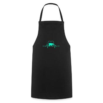 Nilpferd Hippo - Kochschürze - Schwarz - Vorne - AI Model Male 185 dark (185cm)