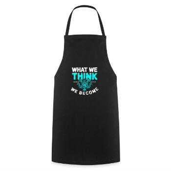 Bouddhisme - Tablier de cuisine - noir - Devant - AI Model Male 185 dark (185cm)