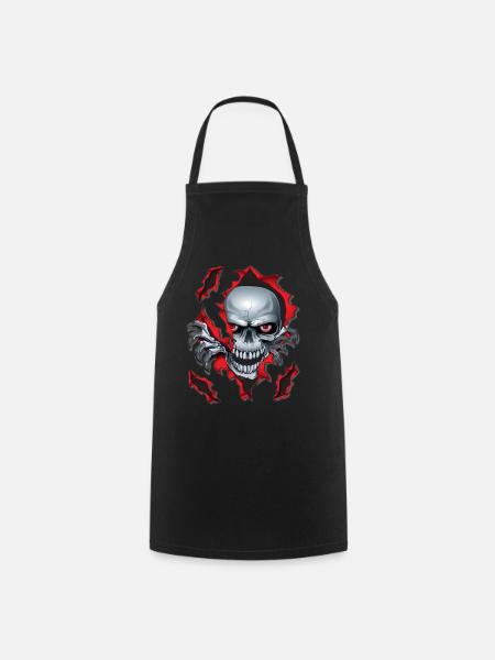Skull - Tablier de cuisine - noir