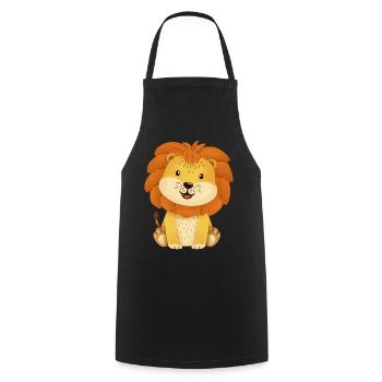Lion - Tablier de cuisine - noir - Devant - AI Model Male 185 dark (185cm)