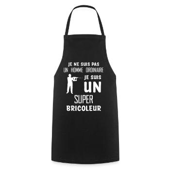 Meilleur papa bricoleur - Tablier de cuisine - noir - Devant - AI Model Male 185 dark (185cm)