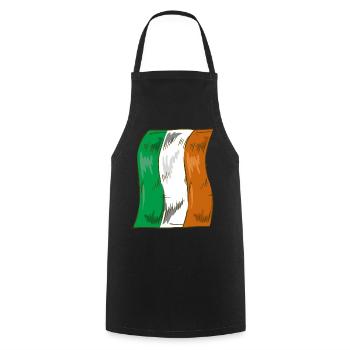 Ireland Flag Vintage Irish Flag Dublin - Cooking Apron - black - Front - AI Model Male 185 dark (185cm)