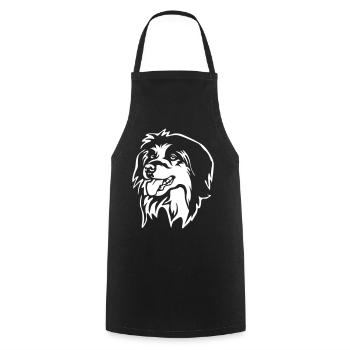 Berger des Pyrénées Kopf « Black Edition » - Tablier de cuisine - noir - Devant - AI Model Male 185 dark (185cm)