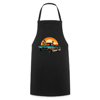 Pickup Classic Cars - Cooking Apron - black - Front - AI Model Male 185 dark (185cm)