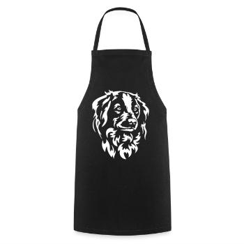 Kooikerhondje Head "Black Edition" - Cooking Apron - black - Front - AI Model Male 185 dark (185cm)