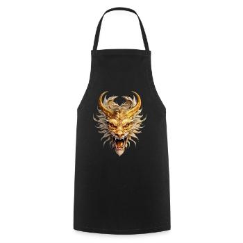 Dragon Or Fantaisie Mysticisme Magique Créature Animal - Tablier de cuisine - noir - Devant - AI Model Male 185 dark (185cm)