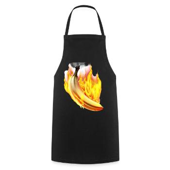 Burning banana - Cooking Apron - black - Front - AI Model Male 185 dark (185cm)
