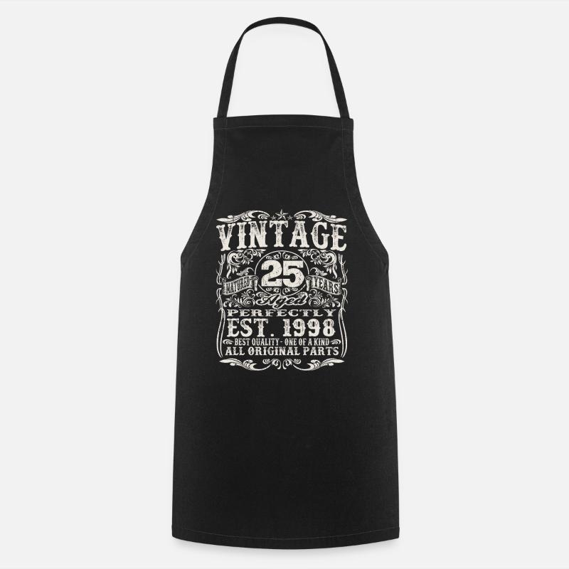 né en 1998 - 25 ans - Tablier de cuisine - noir