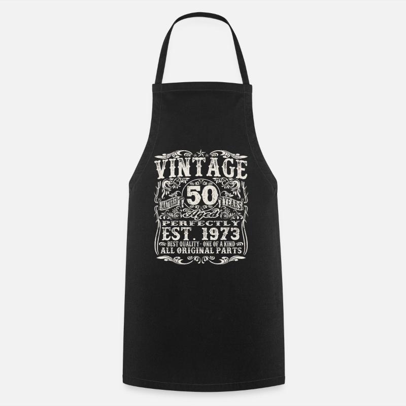 né en 1973 - 50 ans - Tablier de cuisine - noir