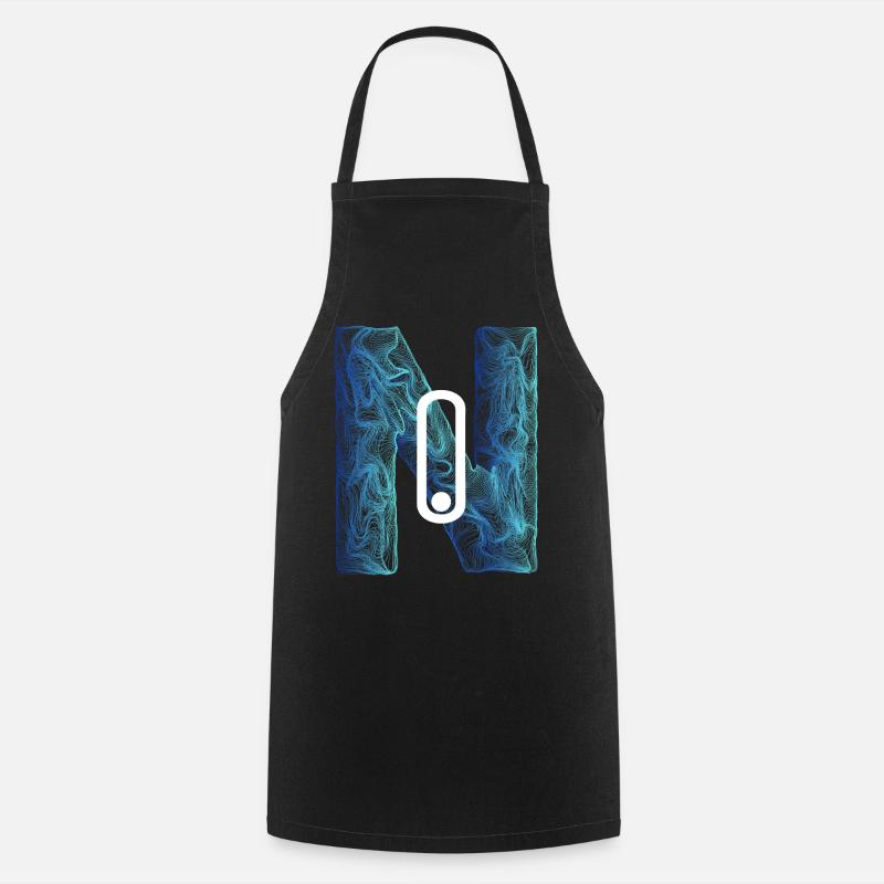 No N letter Name No line fine on Geo terrain - Cooking Apron - black