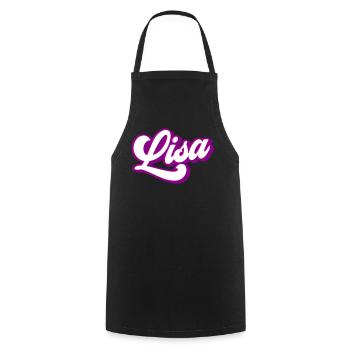 Lisa | Couleurs changeantes - Tablier de cuisine - noir - Devant - AI Model Male 185 dark (185cm)