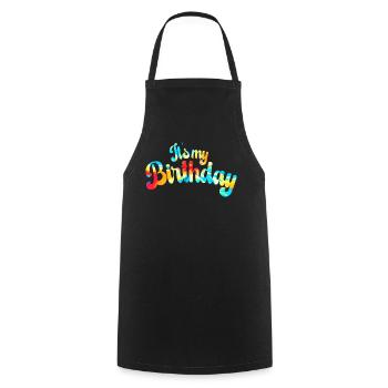 Feiern Geburtstag Frau Tie Dye - Kochschürze - Schwarz - Vorne - AI Model Male 185 dark (185cm)
