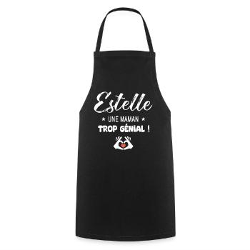 Estelle Cadeau pour une maman génial - Tablier de cuisine - noir - Devant - AI Model Male 185 dark (185cm)