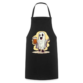Halloween Ghost Ghost Beer Alcohol Funny - Cooking Apron - black - Front - AI Model Male 185 dark (185cm)