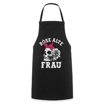 Böse Alte Frau Sarkasmus - Kochschürze - Schwarz - Vorne - AI Model Male 185 dark (185cm)
