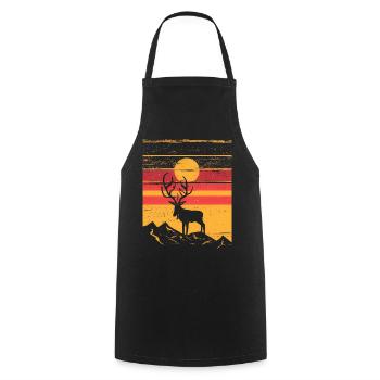 Kuusamo Finland Into The Wild #6 - Cooking Apron - black - Front - AI Model Male 185 dark (185cm)