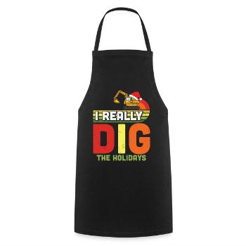 I Love Christmas Christmas Gifts - Cooking Apron - black - Front - AI Model Male 185 dark (185cm)
