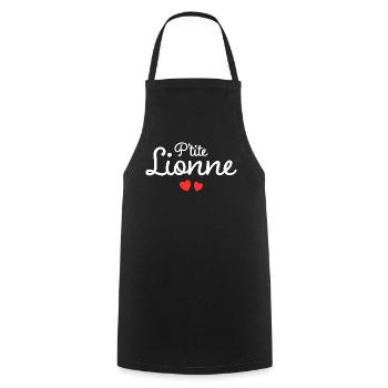 Petite Lionne Humour Surnom Affectueux Femme - Tablier de cuisine - noir - Devant - AI Model Male 185 dark (185cm)