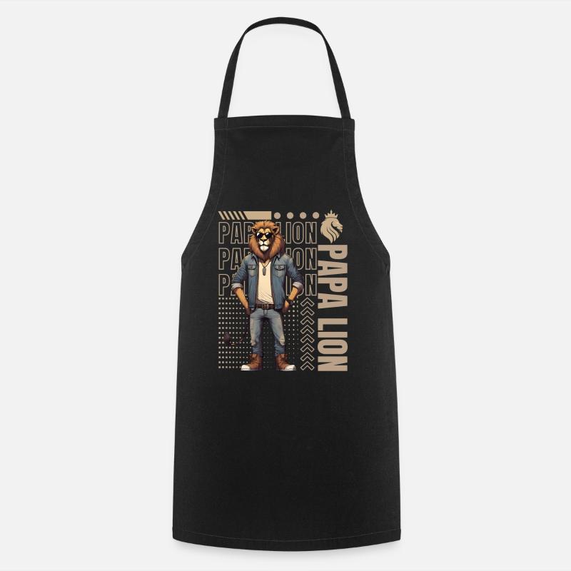 Papa Lion - Cooking Apron - black