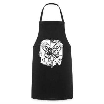 v8 musclecar piston engine car illustration logo - Cooking Apron - black - Front - AI Model Male 185 dark (185cm)
