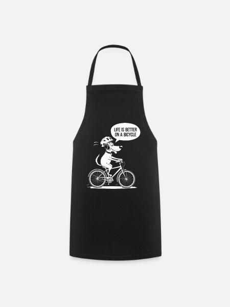 Fahrradleben Besseres Slogan-Design - Kochschürze - Schwarz