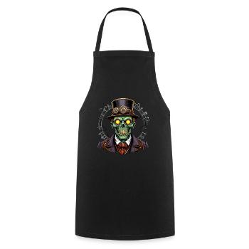 halloween steampunk zombie - Cooking Apron - black - Front - AI Model Male 185 dark (185cm)