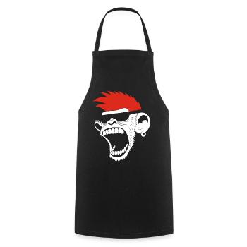 Monkeying - Cooking Apron - black - Front - AI Model Male 185 dark (185cm)
