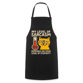 Freche Katze Sarkasmus Grafik T-Shirt - Kochschürze - Schwarz - Vorne - AI Model Male 185 dark (185cm)