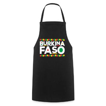 Burkina Faso flag - Cooking Apron - black - Front - AI Model Male 185 dark (185cm)