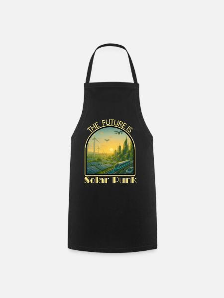 Solar Punk City - Cooking Apron - black