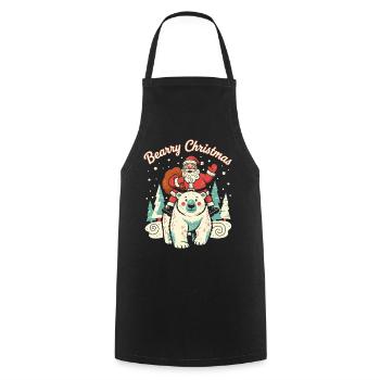 Ours de Noël Bearry Noël Noël - Tablier de cuisine - noir - Devant - AI Model Male 185 dark (185cm)