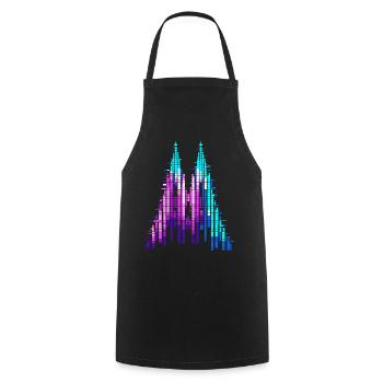 Confetti in the heart of Cologne Carnival Carnival - Cooking Apron - black - Front - AI Model Male 185 dark (185cm)
