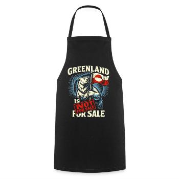 Ours polaire invendable au Groenland Drôle - Tablier de cuisine - noir - Devant - AI Model Male 185 dark (185cm)