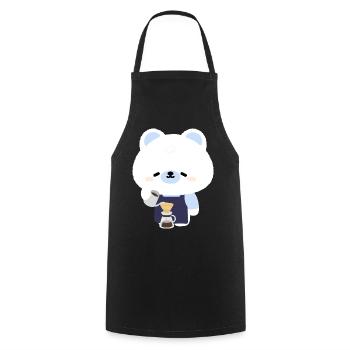 Barista Polar Bear Douillet - Tablier de cuisine - noir - Devant - AI Model Male 185 dark (185cm)