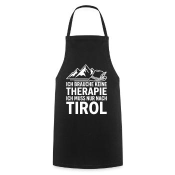 Tirol Urlaubs Spruch Tiroler Berge Wandern - Kochschürze - Schwarz - Vorne - AI Model Male 185 dark (185cm)