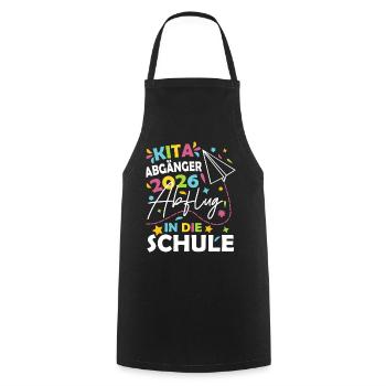 Kita Abgänger 2026 - Kochschürze - Schwarz - Vorne - AI Model Male 185 dark (185cm)