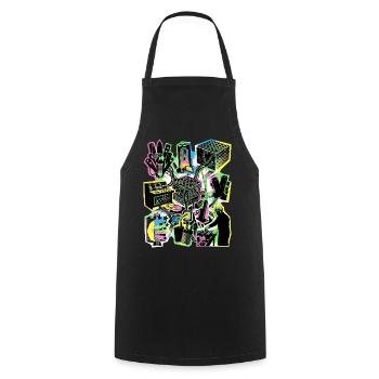 Pyrotechnician Pyro - Cooking Apron - black - Front - AI Model Male 185 dark (185cm)