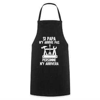 Père bricoleur sans faille - Tablier de cuisine - noir - Devant - AI Model Male 185 dark (185cm)