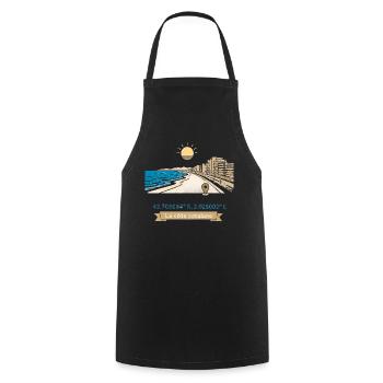 Canet en Roussillon - Promenade Méditerranéenne - Tablier de cuisine - noir - Devant - AI Model Male 185 dark (185cm)