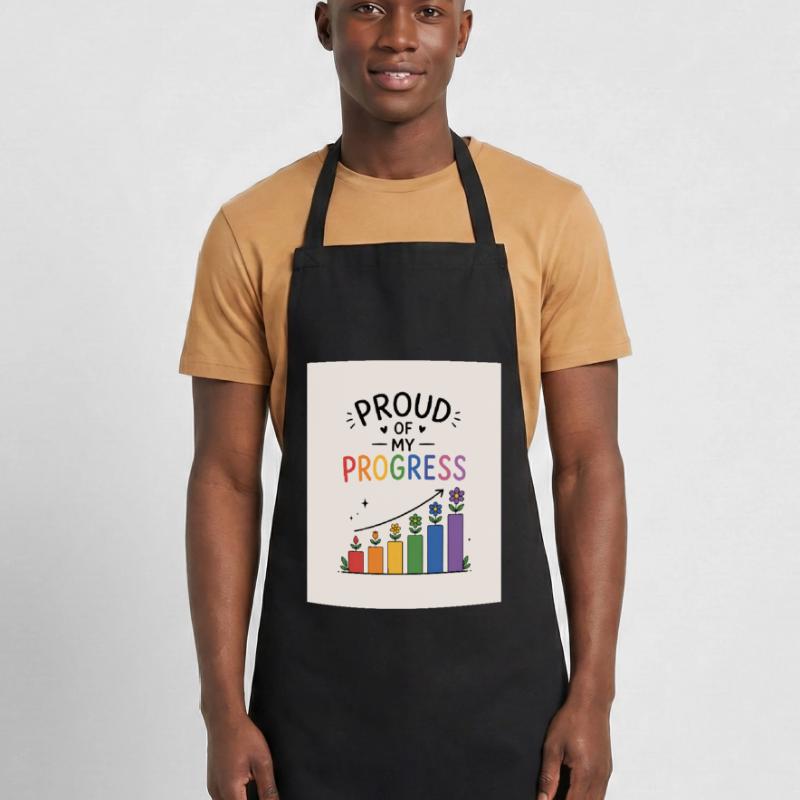 Fier de mes Progrès Colorés Tablier de cuisine