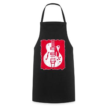 Graffiti-Gitarren-Silhouette - Kochschürze - Schwarz - Vorne - AI Model Male 185 dark (185cm)