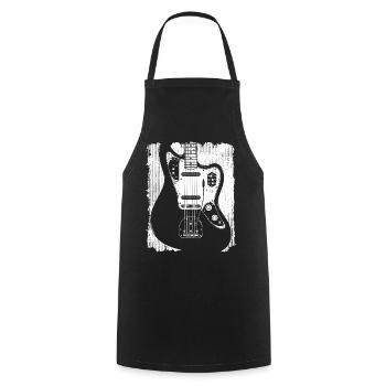 Graffiti-Gitarren-Silhouette - Kochschürze - Schwarz - Vorne - AI Model Male 185 dark (185cm)