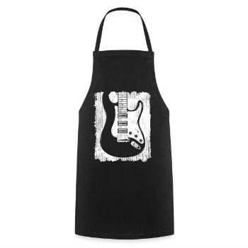 Graffiti-Gitarren-Silhouette - Kochschürze - Schwarz - Vorne - AI Model Male 185 dark (185cm)