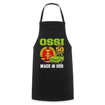 Geburtstag DDR Ossi Ost Produkt 50 Jahre - Kochschürze - Schwarz - Vorne - AI Model Male 185 dark (185cm)