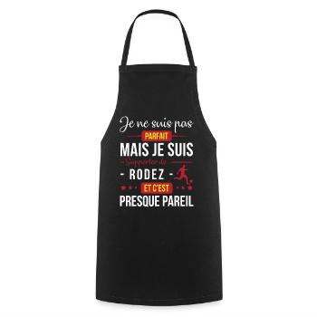 Je Ne Suis Pas Parfait Mais Je Suis Supporter D... - Tablier de cuisine - noir - Devant - AI Model Male 185 dark (185cm)