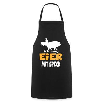 Ich mag Eier mit Speck Huhn Schwein Animals - Kochschürze - Schwarz - Vorne - AI Model Male 185 dark (185cm)