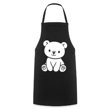 Cute teddy bear for babies and toddlers - Cooking Apron - black - Front - AI Model Male 185 dark (185cm)