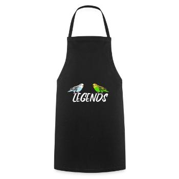 perruche - Tablier de cuisine - noir - Devant - AI Model Male 185 dark (185cm)