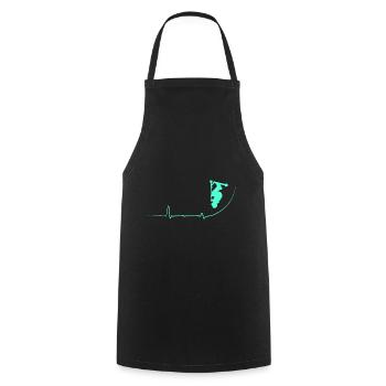 Battement de coeur pour cascadeur de scooters cascadeurs - Tablier de cuisine - noir - Devant - AI Model Male 185 dark (185cm)